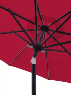 9' Hibiscus Red Tilt Market Patio Umbrella -Garden Oasis 810540696 3