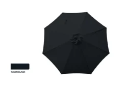 9' Raven Black Tilt Market Patio Umbrella -Garden Oasis 810540697 2