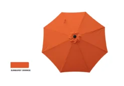 9' Sunburst Orange Tilt Market Patio Umbrella -Garden Oasis 810540698 2