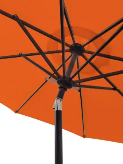 9' Sunburst Orange Tilt Market Patio Umbrella -Garden Oasis 810540698 3