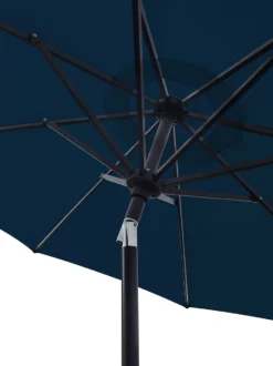 9' Midnight Blue Tilt Market Patio Umbrella -Garden Oasis 810540699 3