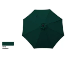 9' Evergreen Tilt Market Patio Umbrella -Garden Oasis 810540701 2
