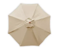 9' Natural Wood Market Patio Umbrella -Garden Oasis 810540703 2