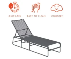 Nyla Charcoal Adjustable Wicker Chaise Patio Lounge -Garden Oasis 810541218 4