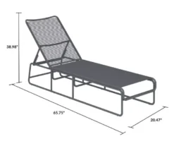 Nyla Charcoal Adjustable Wicker Chaise Patio Lounge -Garden Oasis 810541218 6