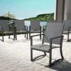 COSCO Capitol Hill Gray Sling Patio Dining Chairs, 6-Pack -Garden Oasis 810541219 1