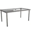 Lakewood Ranch Gray Glass & Wicker Patio Dining Table