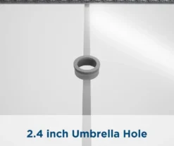 Lakewood Ranch Gray Glass & Wicker Patio Dining Table -Garden Oasis 810541482 5