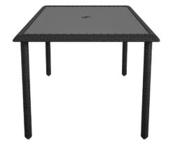 Lakewood Ranch Black Glass & Wicker Patio Dining Table -Garden Oasis 810541483 7