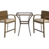 Lakewood Ranch Brown 3-Piece Wicker High Top Bistro Patio Furniture Set -Garden Oasis 810541486 1