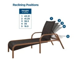 COSCO Villa Park Brown Wicker SmartWick Chaise Patio Lounge -Garden Oasis 810541490 4