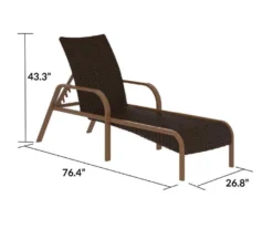 COSCO Villa Park Brown Wicker SmartWick Chaise Patio Lounge -Garden Oasis 810541490 6