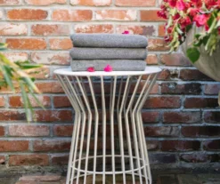 Roberta White Steel Patio Side Table