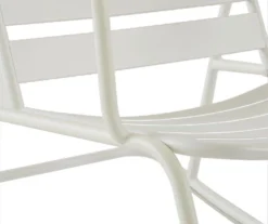 Roberta White Patio Rocking Chair -Garden Oasis 810541497 5