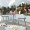 Heidi Light Gray 3-Piece Bistro Patio Furniture Set