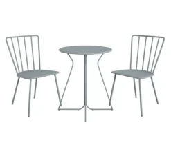 Heidi Light Gray 3-Piece Bistro Patio Furniture Set -Garden Oasis 810541505 6 1