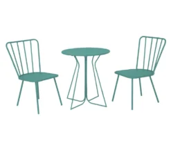 Heidi Turquoise 3-Piece Bistro Patio Furniture Set -Garden Oasis 810541506 3