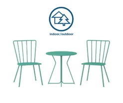 Heidi Turquoise 3-Piece Bistro Patio Furniture Set -Garden Oasis 810541506 4