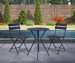 COSCO Outdoor Living Navy 3-Piece Folding Patio Seating Set