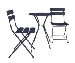 COSCO Outdoor Living Navy 3-Piece Folding Patio Seating Set -Garden Oasis 810541509 3