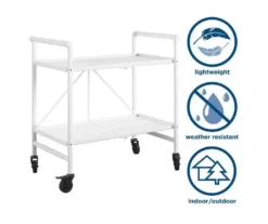 Cosco Outdoor Living Wheeled 2-Shelf Serving Cart -Garden Oasis 810541511 3