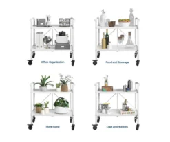 Cosco Outdoor Living Wheeled 2-Shelf Serving Cart -Garden Oasis 810541511 5