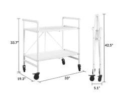 Cosco Outdoor Living Wheeled 2-Shelf Serving Cart -Garden Oasis 810541511 6