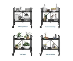 Cosco Outdoor Living Wheeled 2-Shelf Serving Cart -Garden Oasis 810541514 4