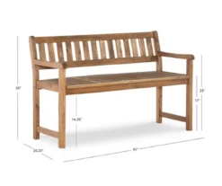 Flint Acorn Wood Patio Bench -Garden Oasis 810541695 A8