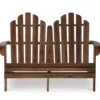 Flint Acorn Wood Patio Adirondack Double Bench -Garden Oasis 810541697 A0 2