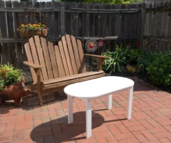 Flint Acorn Wood Patio Adirondack Double Bench -Garden Oasis 810541697 A0 7