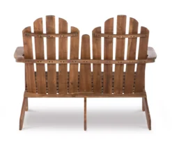 Flint Acorn Wood Patio Adirondack Double Bench -Garden Oasis 810541697 A2 5