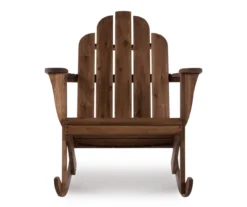 Flint Acorn Wood Patio Adirondack Rocking Chair -Garden Oasis 810541698 A0 2
