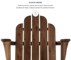 Flint Acorn Wood Patio Adirondack Rocking Chair -Garden Oasis 810541698 A8 7