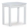 Flint White Wood Patio Adirondack End Table -Garden Oasis 810541705 1