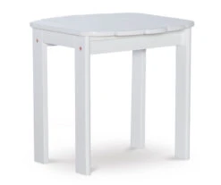Flint White Wood Patio Adirondack End Table -Garden Oasis 810541705 4