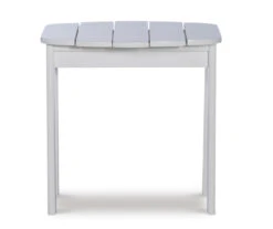 Flint White Wood Patio Adirondack End Table -Garden Oasis 810541705 5