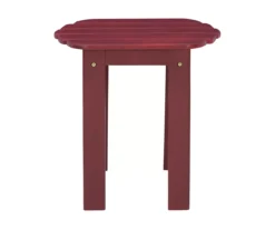 Flint Red Wood Patio Adirondack End Table -Garden Oasis 810541707 3