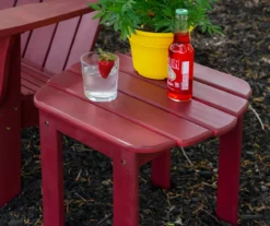 Flint Red Wood Patio Adirondack End Table -Garden Oasis 810541707 6