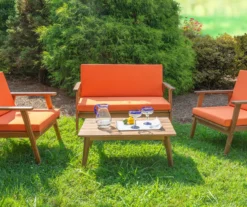 Acacia 4-Piece Cushioned Patio Chat Set