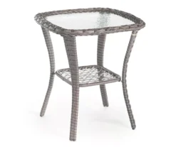 Real Living Rockbridge 3-Piece Cushioned Patio Glider & Side Table Set -Garden Oasis 810544190 4