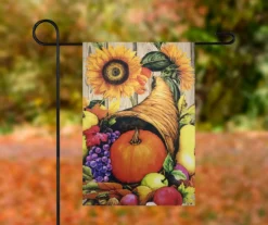 18" X 12.5" Cornucopia Harvest Garden Flag -Garden Oasis 810545510 2