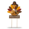 "Welcome" Pilgrim Turkey $ Football Yard Stake
