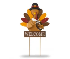 "Welcome" Pilgrim Turkey $ Football Yard Stake