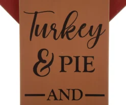 "Turkey & Pie" Pilgrim Turkey Standing Decor -Garden Oasis 810547807 3