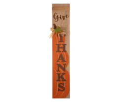 "Give Thanks" Pumpkins Vertical Decor