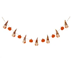6' Fall Gnomes & Pumpkins Garland