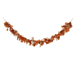 6' Burlap & Plaid Fabric Tie Garland