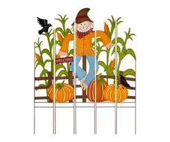 "Welcome" Scarecrow & Corn 5-Piece Yard Stake Set