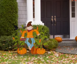 "Welcome" Scarecrow & Corn 5-Piece Yard Stake Set -Garden Oasis 810547848 A0 3